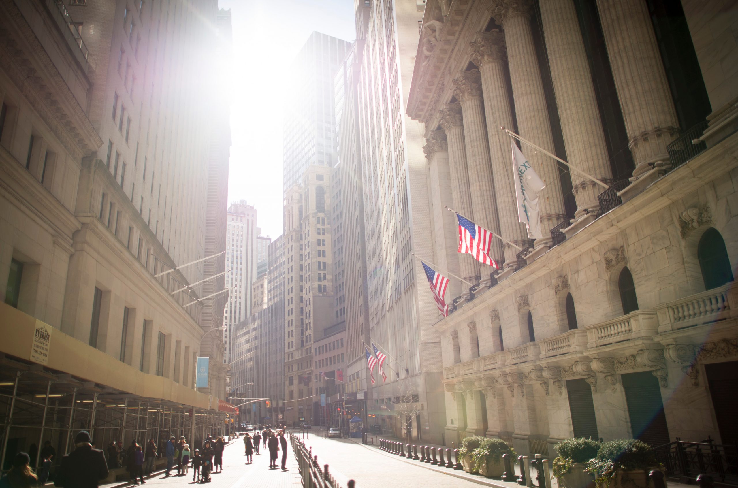 Wallstreet in new york city