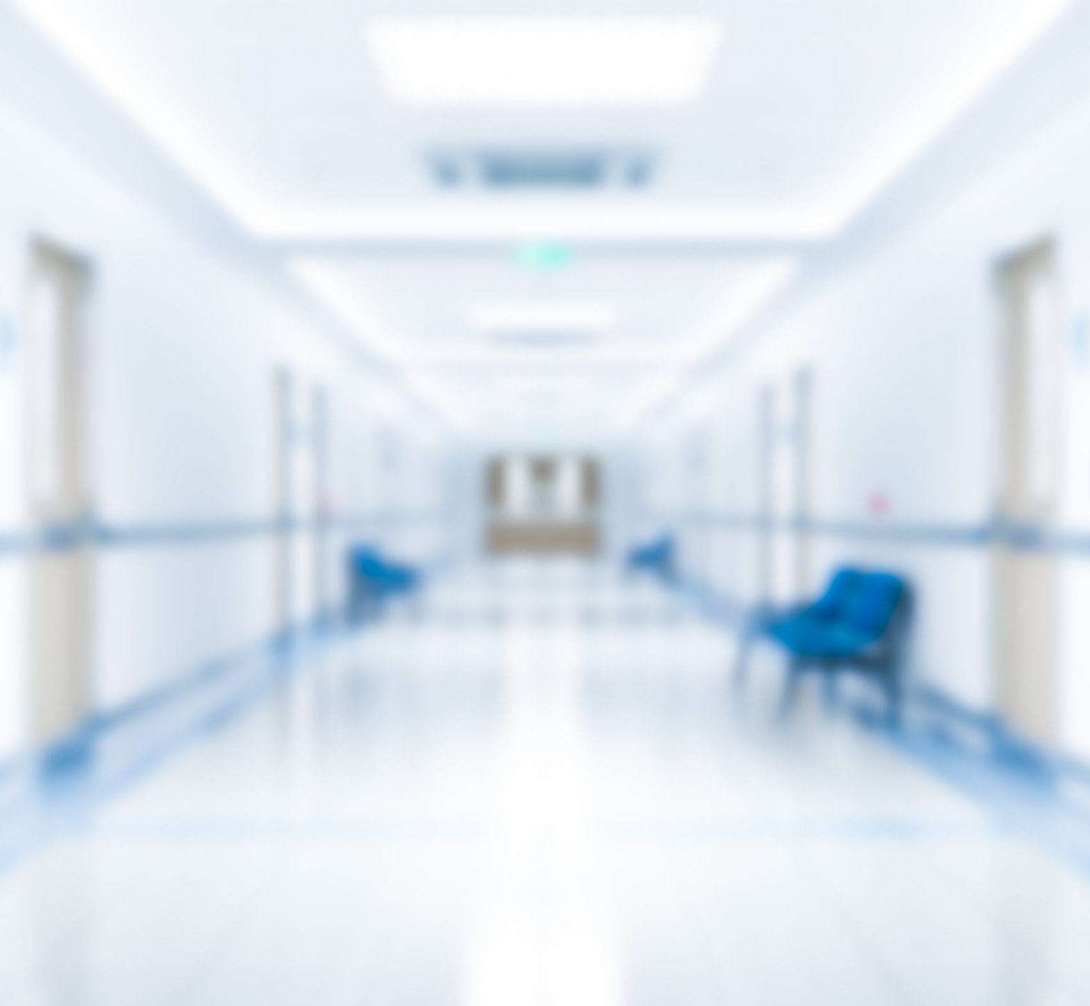 a blurry hosptial hallway